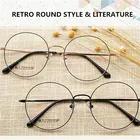 Очки из чистого титана для мужчин и женщин, в стиле ретро, большая круглая оправа, легкие компьютерные очки для чтения