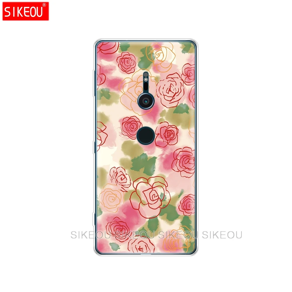 Силиконовый чехол для телефона sony xperia XA1 XA2 ULTRA PLUS L1 L2 XZ1 XZ2 compact XZ PREMIUM Валентина розы