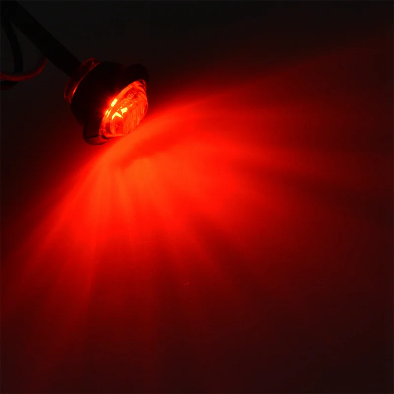 

KaTur 3/4 Inch Round LED Front Rear Side Marker Indicators Light Waterproof Bullet Clearance Marker Light 12V for Car Truck