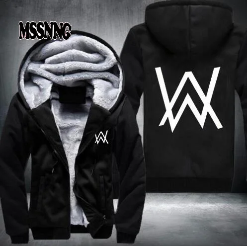 New DJ Alan Walker Stars Loves Hoodie Logo Winter JiaRong Fleece Mens Sweatshirts Free Shipping USA Size fast ship | Мужская одежда