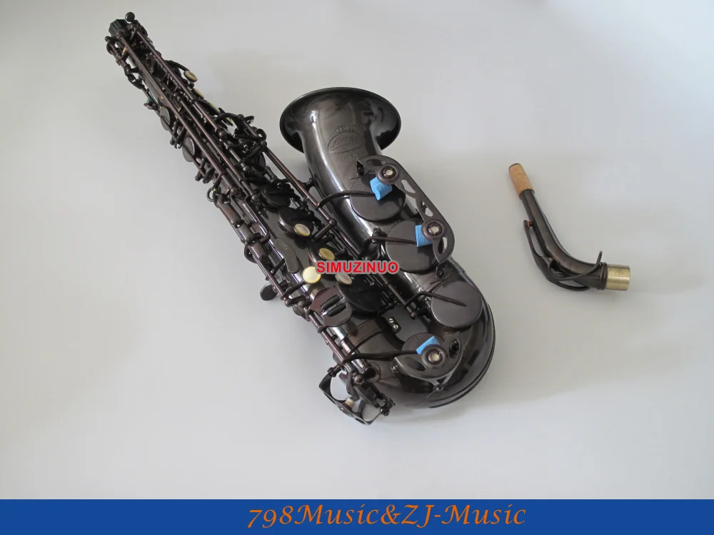 

Новый Античный бронзовый Eb альт-саксофон Abalone shell key High F # sax Новый