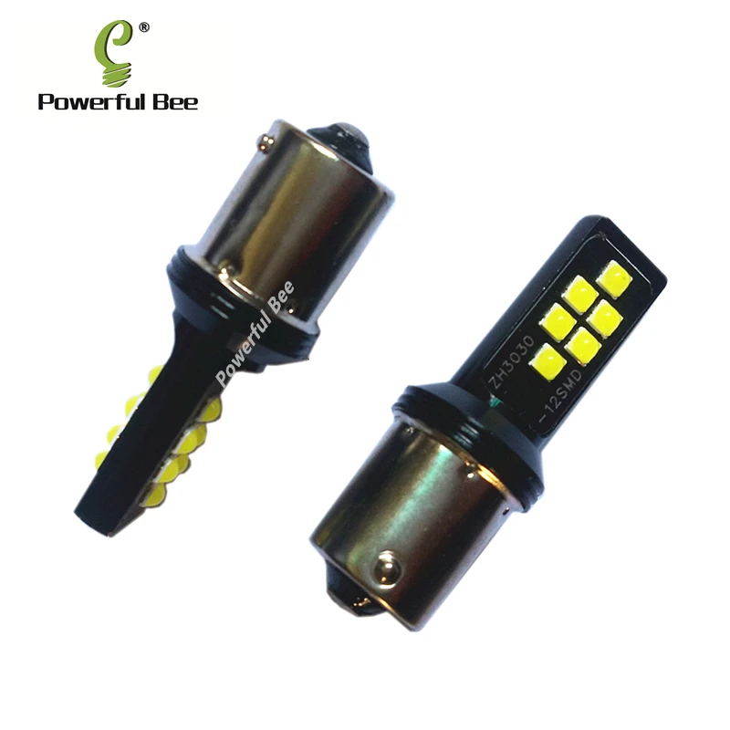 2x1156/BA15S/p21w 3030SMD 24 Вт холодный белый свет золотисто-желтого цвета 1200LM светодиодный