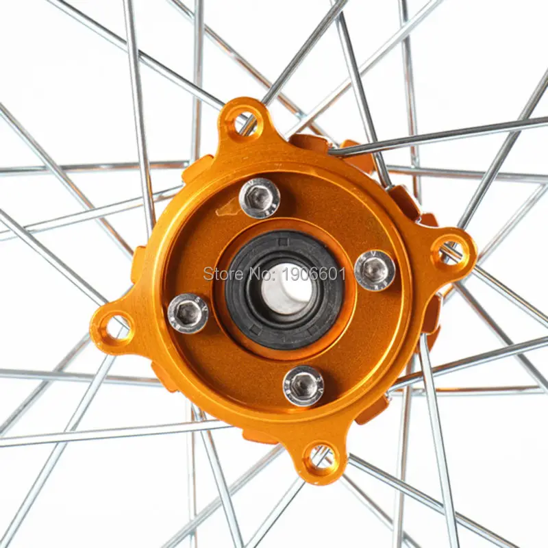 Ободы Pit bike 15 мм отверстие 2 50 12 дюймов и 3 00x12 переднее заднее колесо с золотым CNC