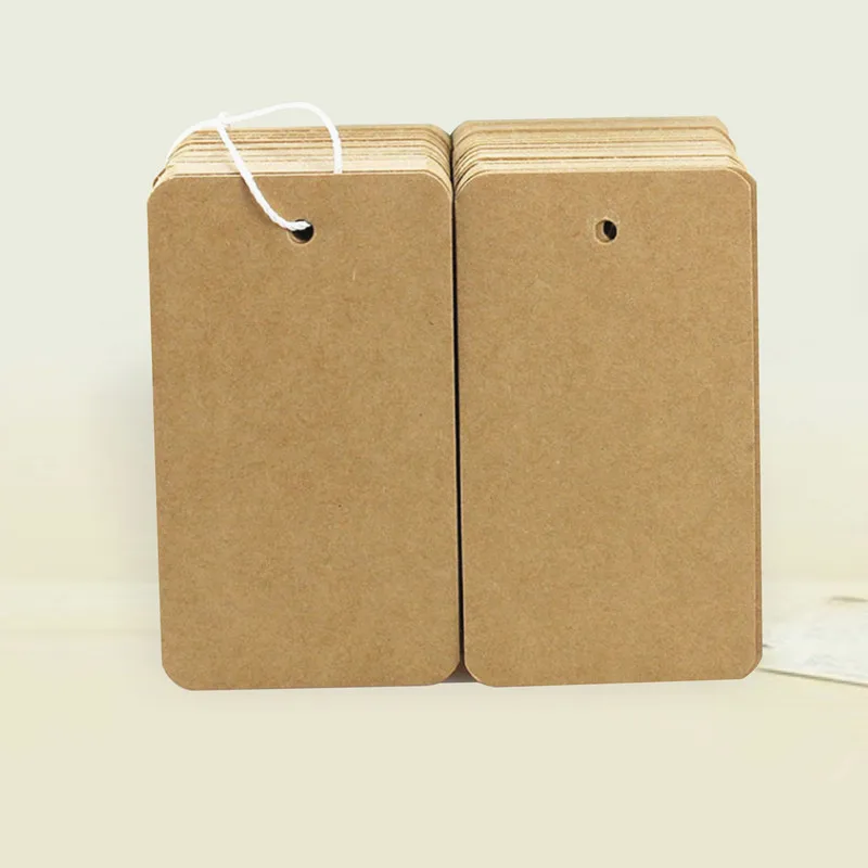

50pcs/lot Kraft paper Hang tag Retro Gift Hang tag 5x9cm