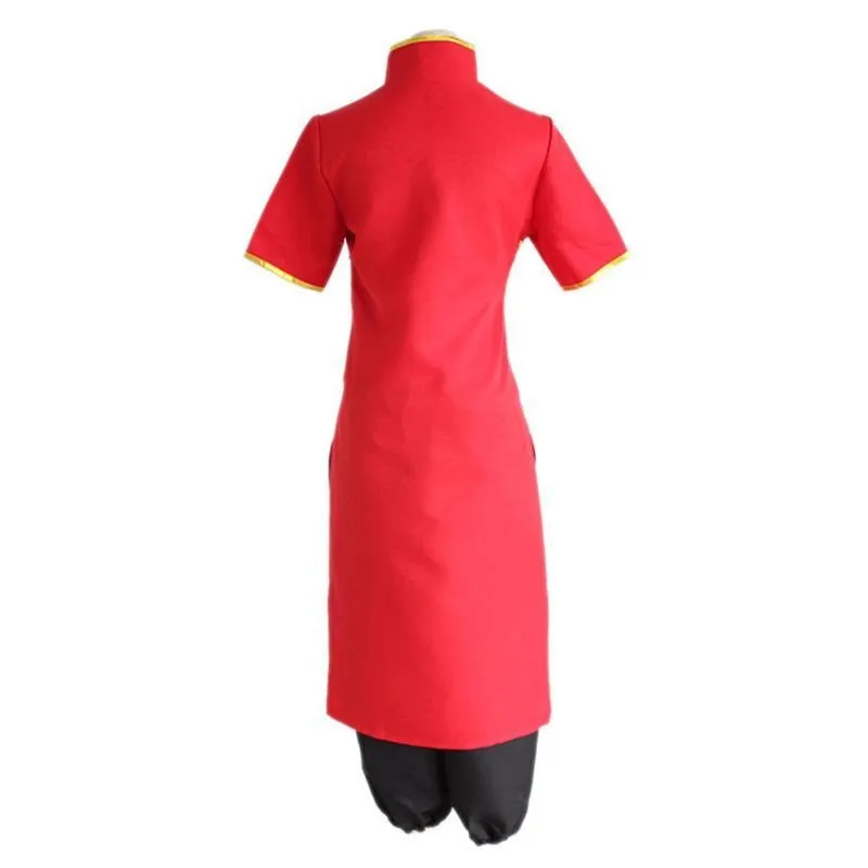 Kagura cosplay costumes red cheongsam black trousers Japanese anime Gintama clothing Masquerade Mardi Gras Carnival |
