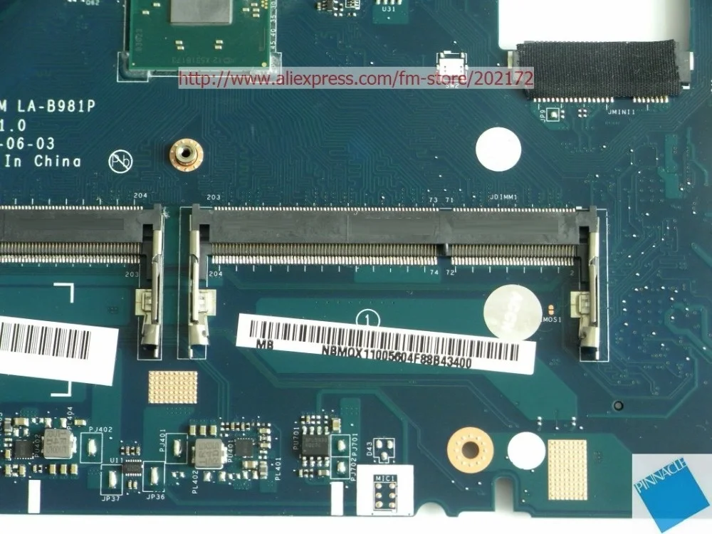 NBMQX11005 материнская плата для acer aspire E5-511G A5WAM LA-B981P/w GT820M
