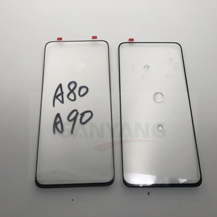 10 шт. внешнее стекло для Samsung Galaxy A80 A90 A905 A805F ЖК Сенсорная панель Переднее Внешний