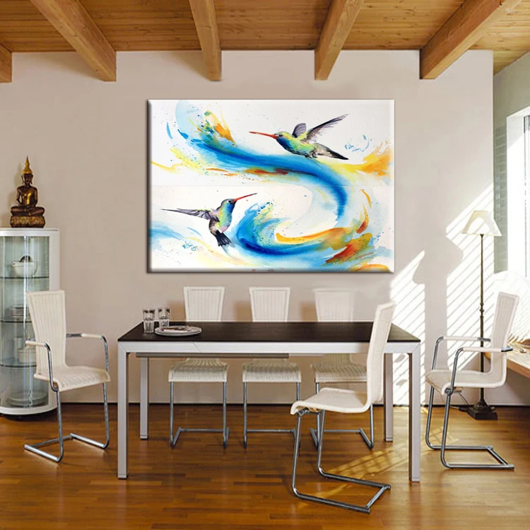 Навыки художника ручная роспись высокое качество Современная птица холст