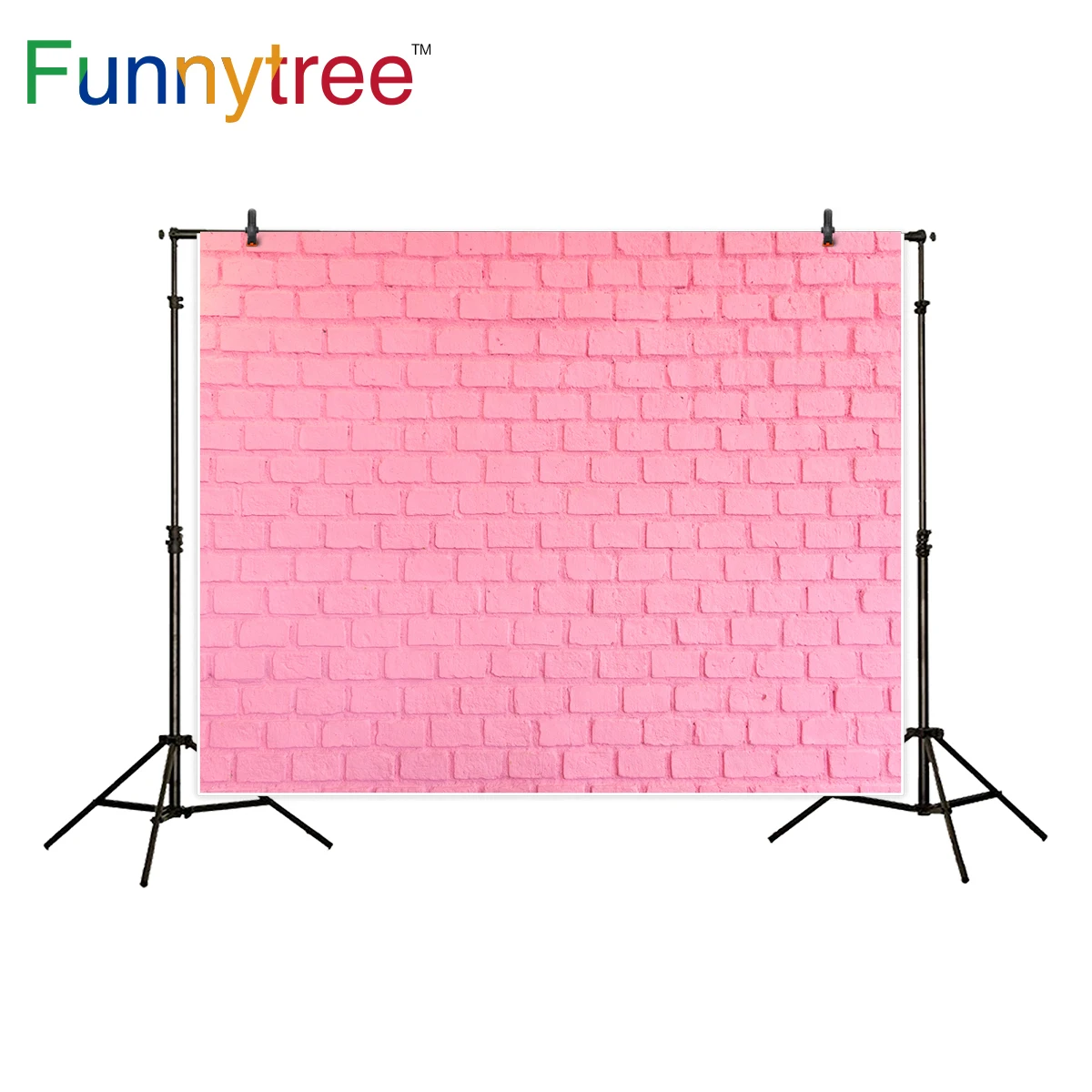 Фотофон Funnytree с розовой кирпичной стенкой украшение для вечеринки милый модный