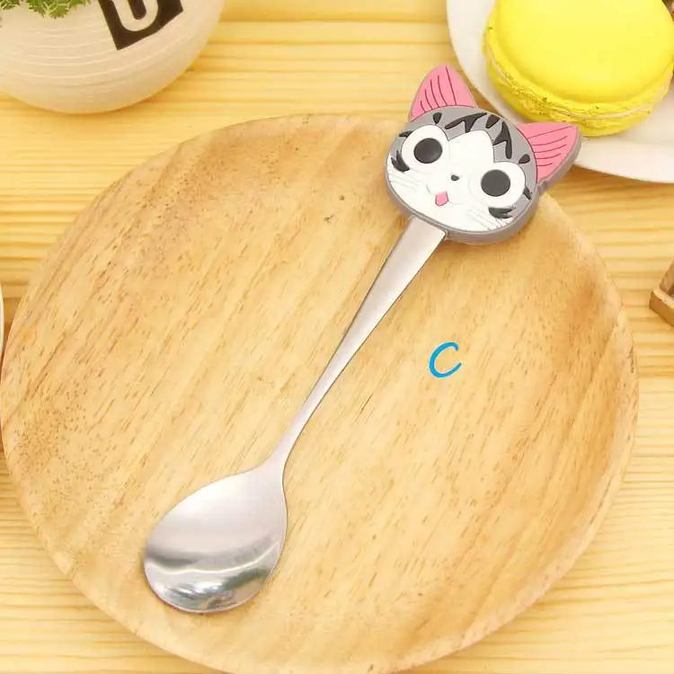 Фото Гадкий я Kawaii силиконовые персонажи мультфильмов ложка из нержавеющей стали Гадкий я Kawaii силиконовые персонажи мультфильмов ложка из нержавеющей стали