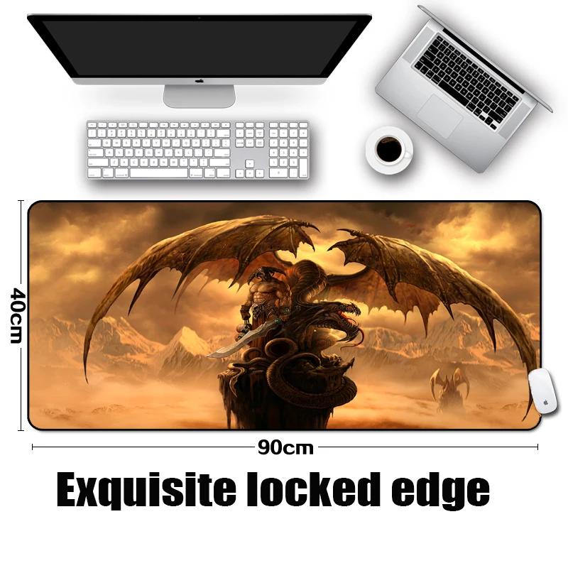 

Mairuige Dragon Slayer Style Game Gaming Mousepad Monster Pattern Table Mats Big Size 400x900 and Used To Decoration Desk Table