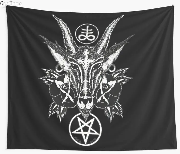Настенный Гобелен Baphoment и сатанические символы пляжное полотенце плед одеяло