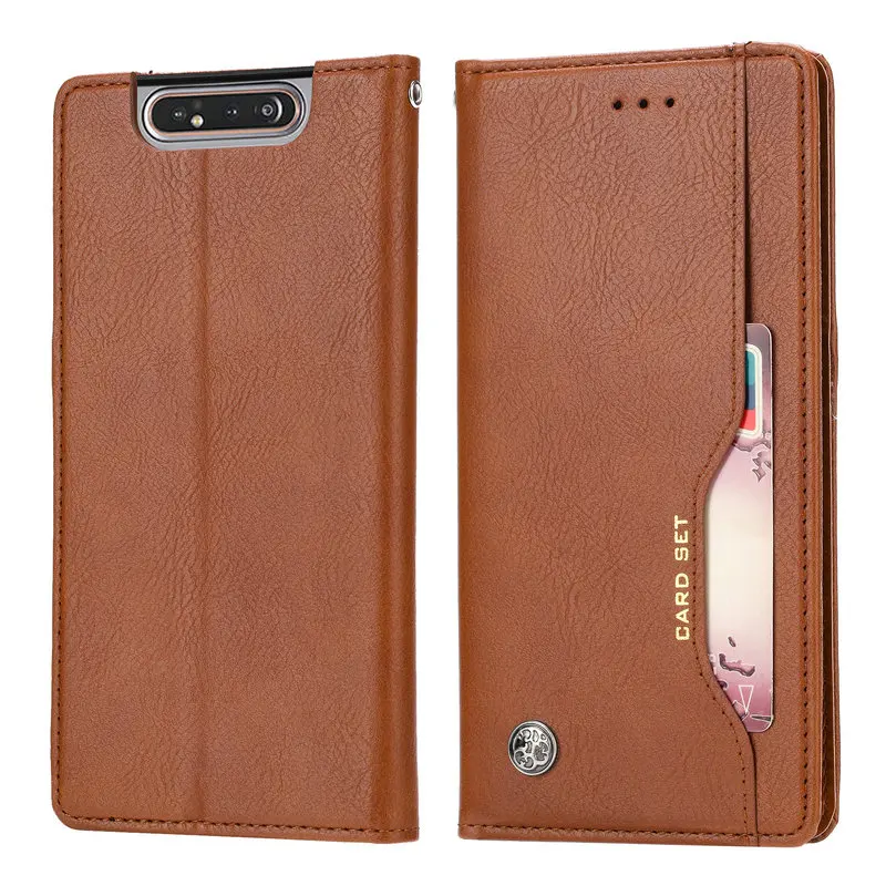 Роскошный кожаный бумажник Etui для Coque samsung A80 Чехол samsung A 80 чехол для телефона флип для samsung Galaxy A80 чехол Galaxy A90 Броня