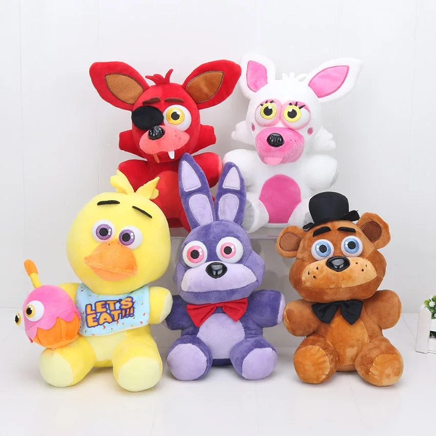 FNAF Mangle Foxy Freddy Fazbear-mu&ntilde;eco de peluche de buena calidad, juguete de 25cm, nuevo-0