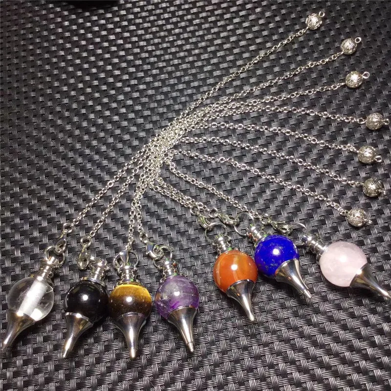 1pcs natural colourful Quartz Mineral Crystals Pendant Pendulum for Fine Jewelry Necklace Making | Дом и сад