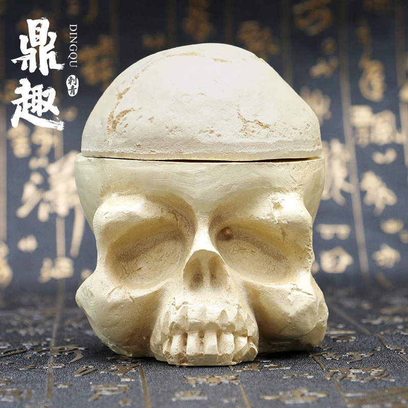 Голова черепа 7 отверстий жесткая смола тату чернила чашки/колпачки-держатели