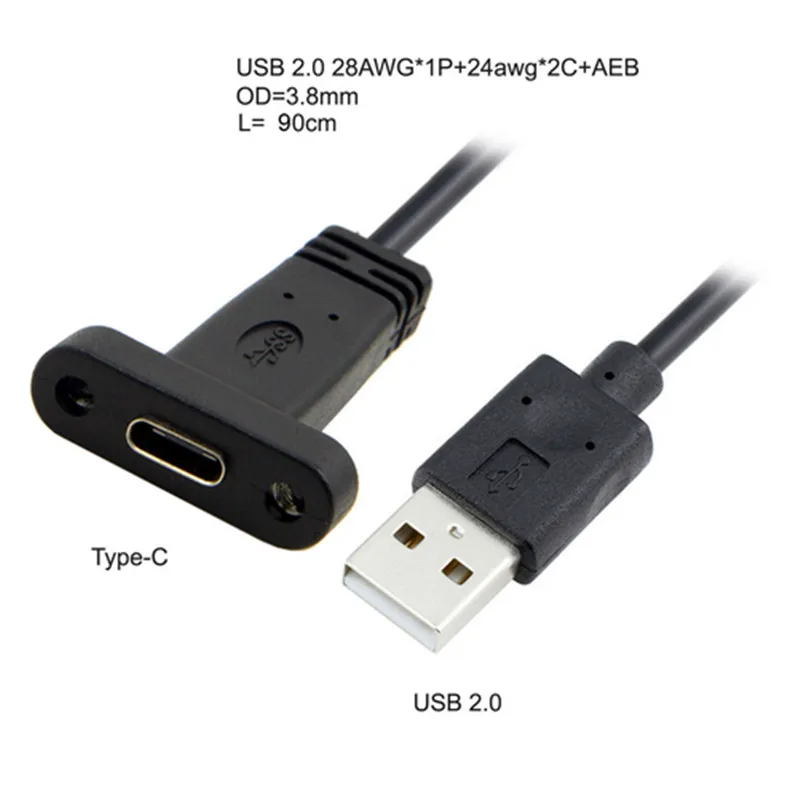 USB 3.1 Type C USB-C Женский к 2 0 A Male Кабель для передачи данных Macbook & Tablet мобильный