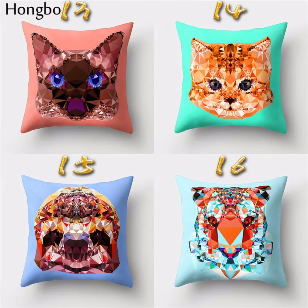 Hongbo 1 шт. мультяшный Кот медведь собака Фламинго лошадь волк Подушка Чехол