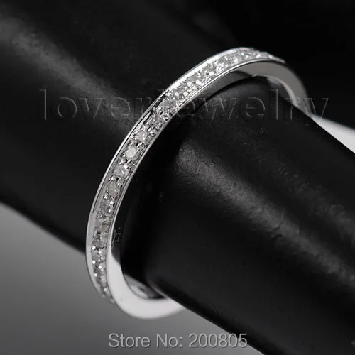 14 к белое золото 0.28Ct алмаз обручальное кольцо всего соответствия простой дизайн на день рождения дочери хорошее ювелирное изделие подарок