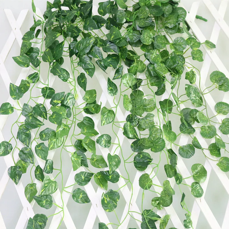 Flone Моделирование искусственных цветов зеленое денежное растение подвесной