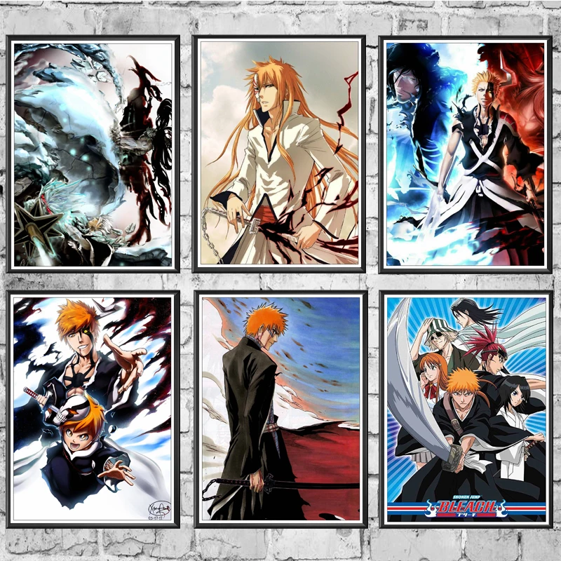 

Wall Art Modular Canvas Painting Printed Home Decor Japanese Anime Bleach Modern Pictures Nordic Style Poster For Children Room