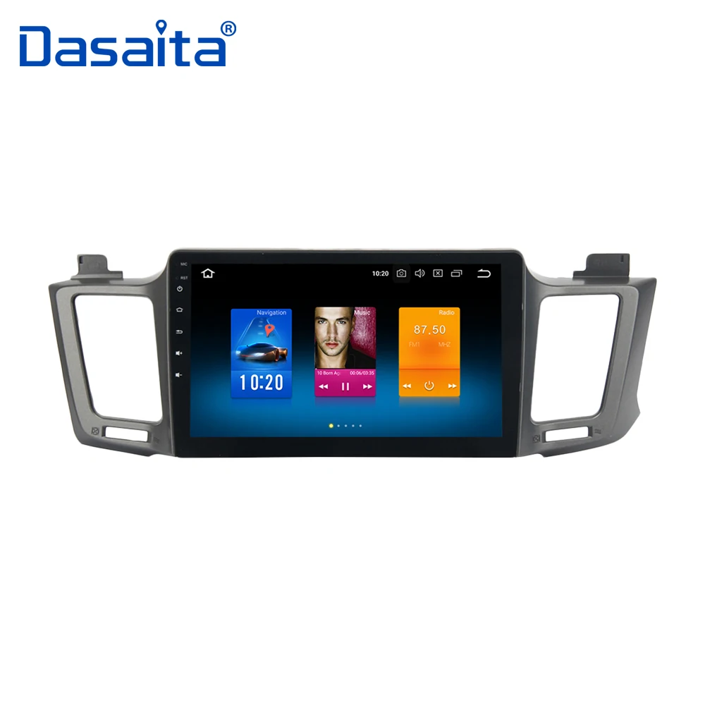 Цифровой HD экран 10 2 дюйма GPS Android 0 32 Гб ПЗУ Восьмиядерный процессор для Toyota RAV4 2014