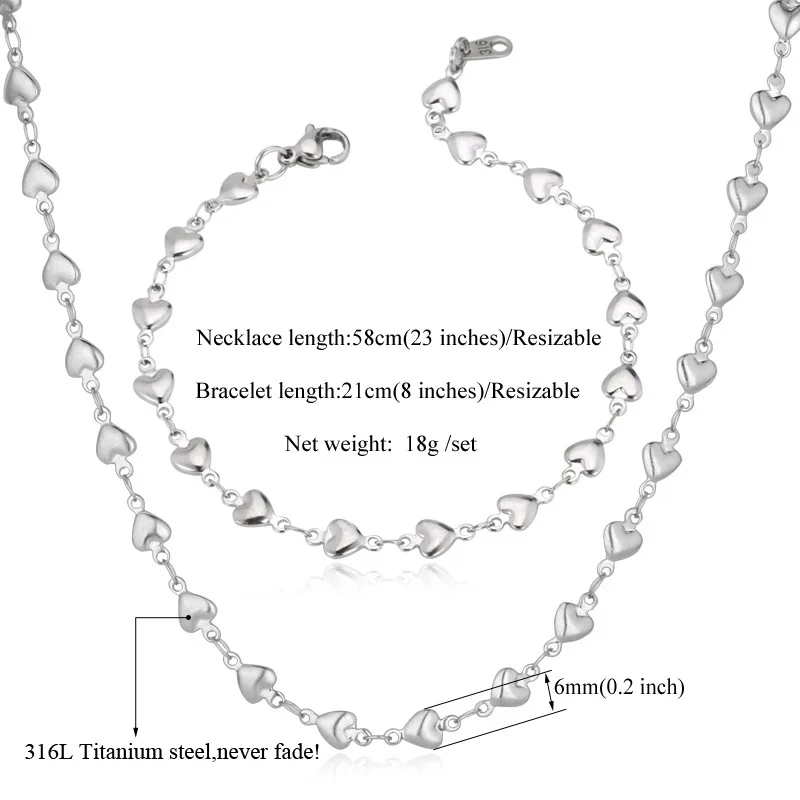 Набор ювелирных изделий из нержавеющей стали с 316 печатью трендовые
