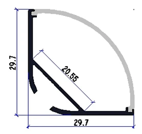 10 шт. Алюминиевая СВЕТОДИОДНАЯ Лампа длиной 1 м Артикул № LA LP35A Угловой