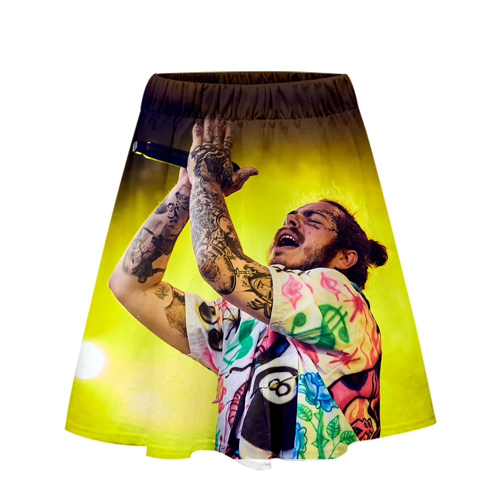 Женская юбка с 3D принтом Post Malone модная уличная одежда короткая женская летняя в