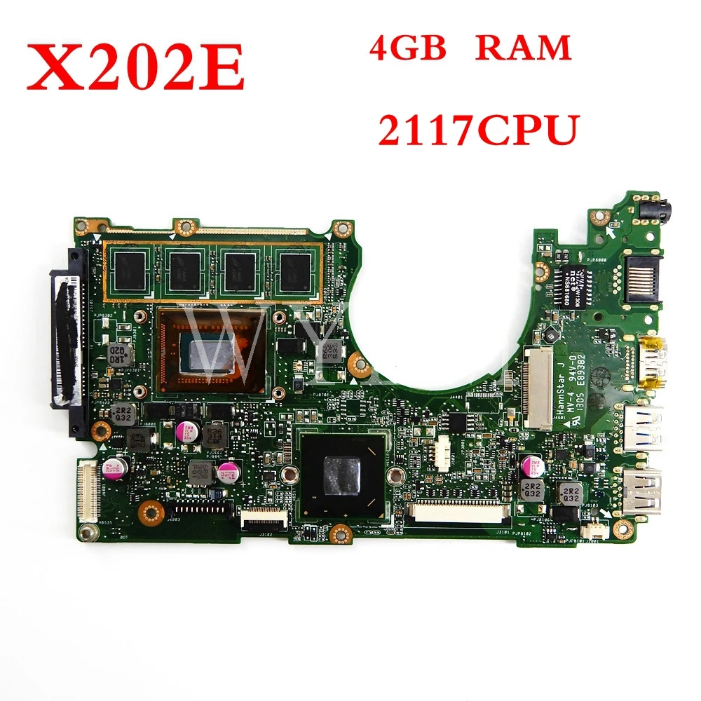 X202E 4 Гб Оперативная память/2117CPU материнская плата REV2.0 для ASUS S200 S200E X202 X201EP X201EV X201E