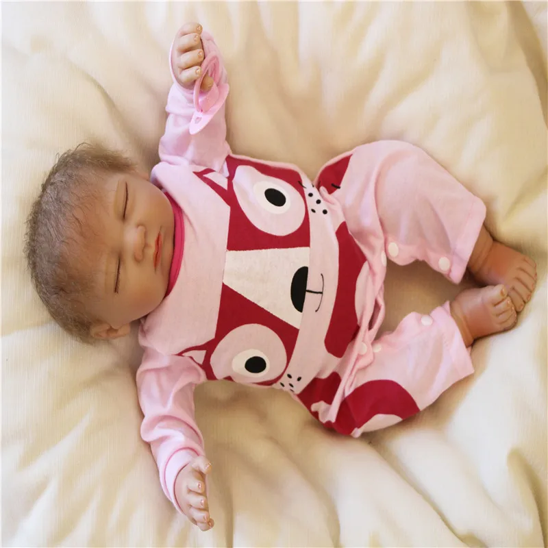 SanyDoll 20 дюймов 50 см силиконовые куклы для новорожденных милые сна подарки на