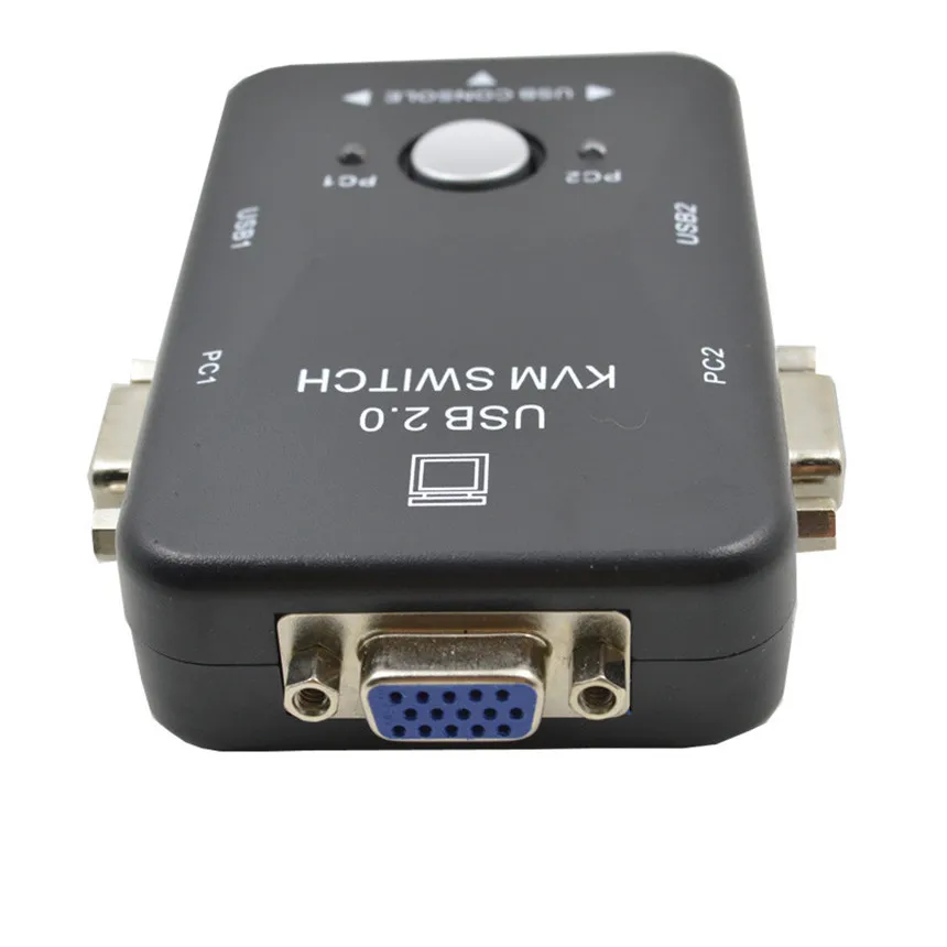 100 шт. USB KVM переключатель 2 порта VGA SVGA коробка 0 Мышь Клавиатура 1920*1440 для DVD PC|svga