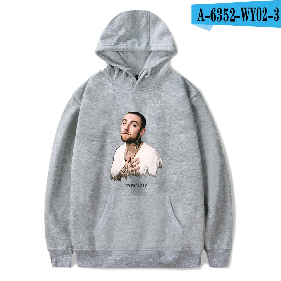Gray Новинка, Mac Miller, крутая Кепка, свободная толстовка с капюшоном, спортивный костюм, модная повседневная женская/Мужская K-pop одежда для фанатов - Цвет: Gray