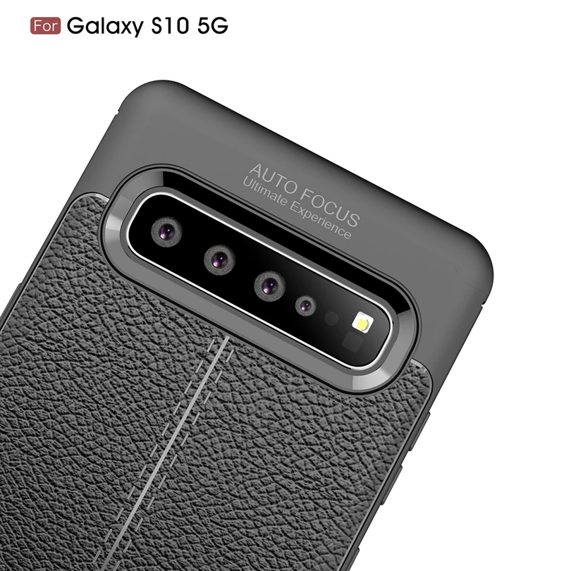 Противоударные чехлы с текстурой личи для Samsung Galaxy S10 | Мобильные телефоны и