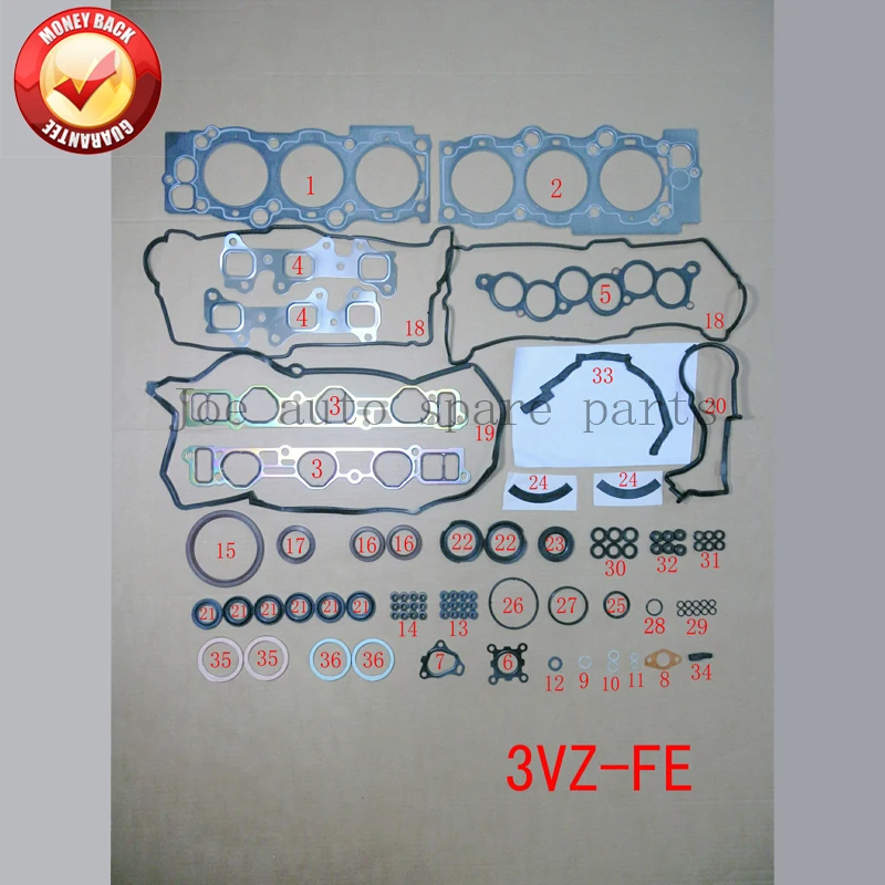 3VZ 3vzfe полный комплект прокладок двигателя для Toyota Camry/ LEXUS ES 300 2958CC 3.0L 1991 2001 04111 62050