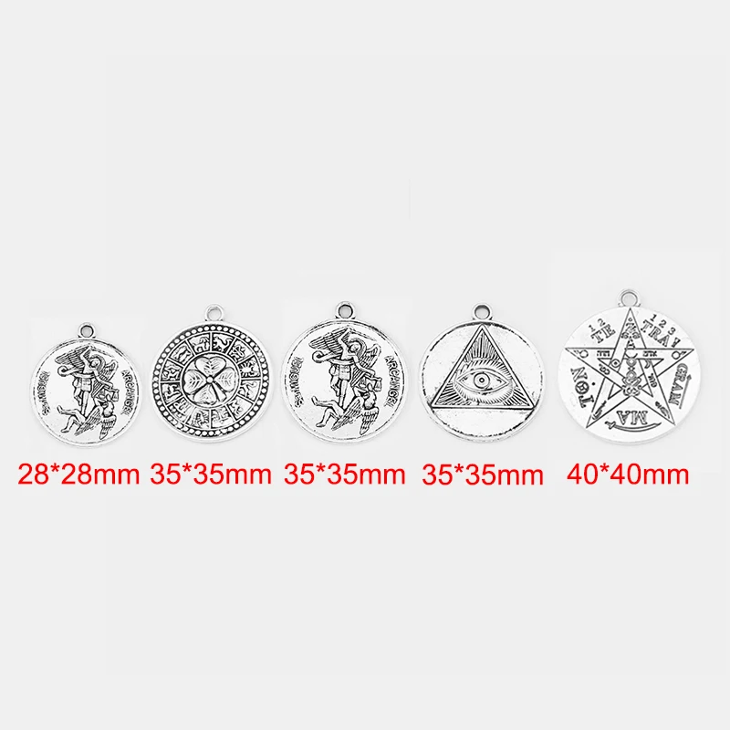 3pcs SanMIGUEL ARCANGEL/TETRAGRAMMATON/LEAF Zodiac/EYE Pentagram Pagan Wiccan Amulet Charms Pendant Statement | Украшения и