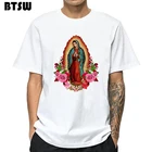 Мужская одежда 2019, забавная футболка с надписью Our Lady of gwalupe Дева Мария в стиле Харадзюку, женские футболки
