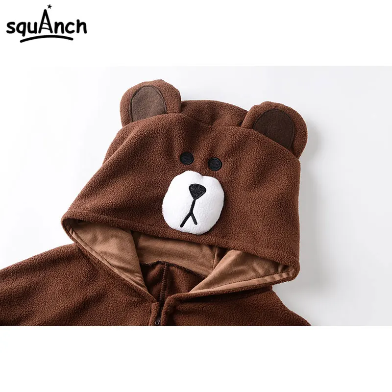 Animal Onesie Plus XXL Bear Kigurumis 150-190 Cm Adult Women Men Pajama Sleep Overall Polar Fleece Zipper Jumpsuit