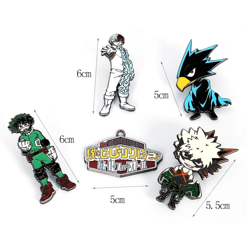Аниме My Hero academic Badge Midoriya Izuku Bakugou Katsuki Todoroki Shoto Tokoyami Fumikage сплав эмблемы фигурки