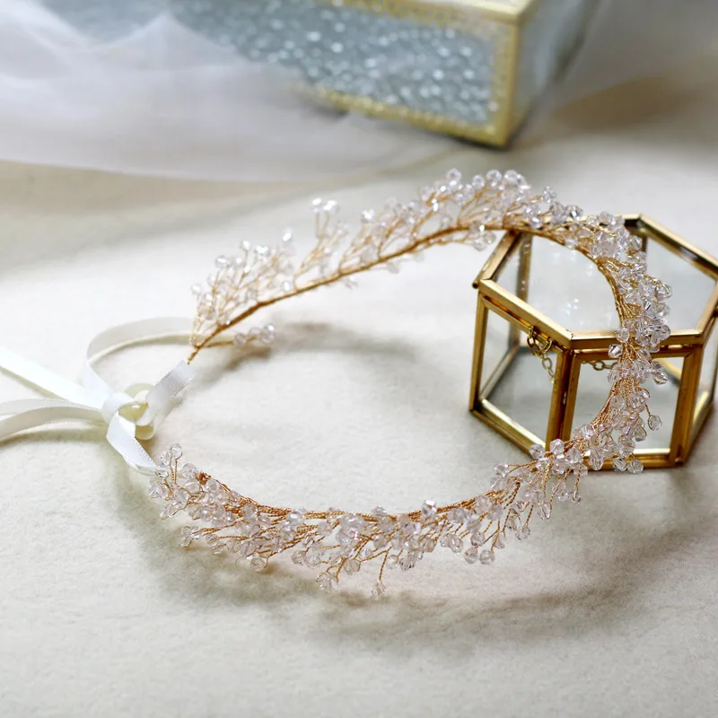 Очень бессмертные бусы ручной работы украшенные кристаллами Красивые повязки на