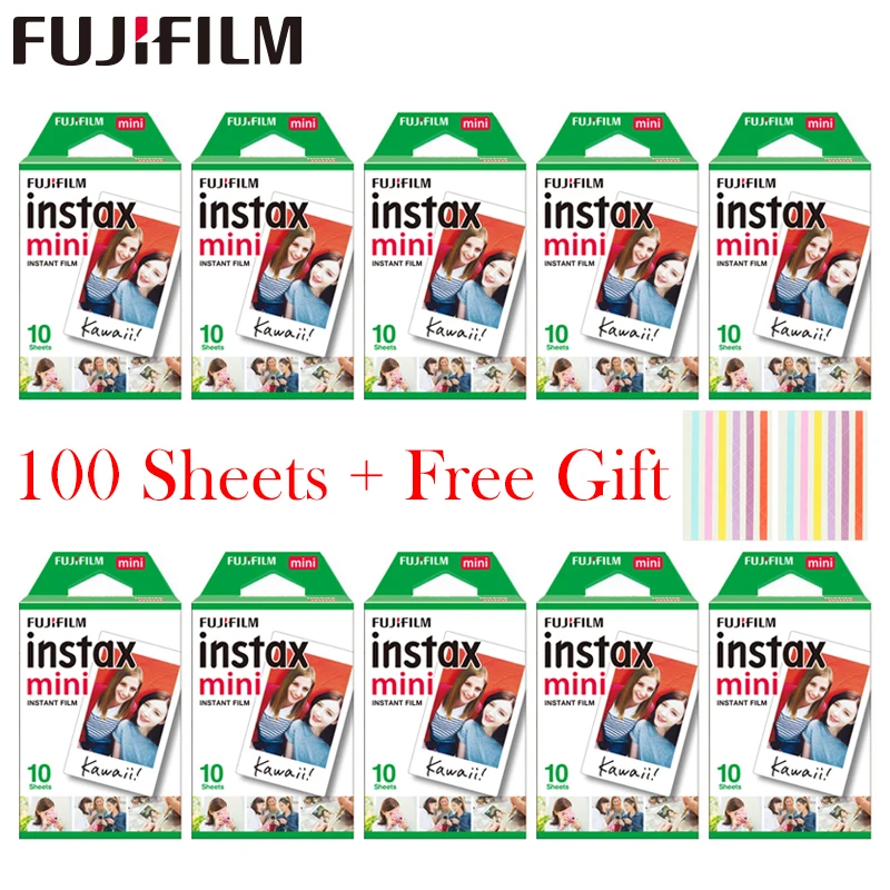 20-100 листов Fujifilm Instax Mini белая пленка мгновенная фотобумага для Instax Mini 8 9 7s 9 70 25 50s 90 камера SP-1 2 камеры