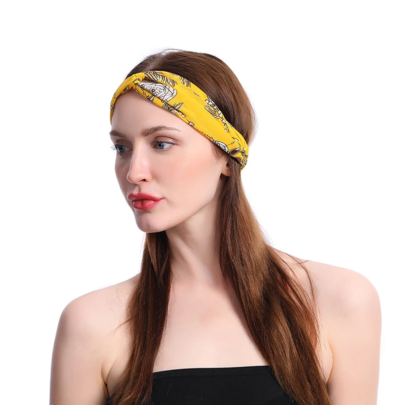 Fashion Adult Ladies Girls Twist Floral Headband Elastic Head Wrap Turban Hair Band Headwear Beach Accessories | Аксессуары для