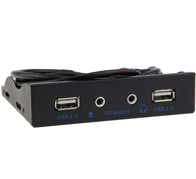 Настольный компьютер 3 5 &quotFloppy Bay DIY 2 порта USB 0 концентратор HD аудио мм разъем
