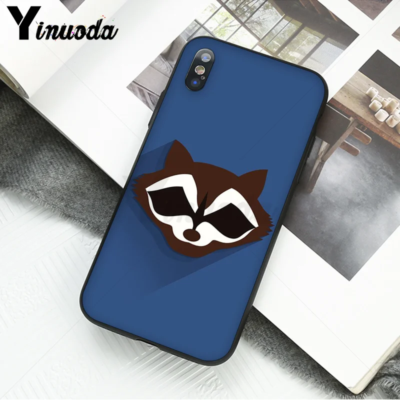 Yinuoda художественный ТПУ Мягкий силиконовый чехол для телефона с изображением животных енота для iPhone 6S 6plus 7plus 8 8Plus X Xs MAX 5 5S XR - Цвет: A13