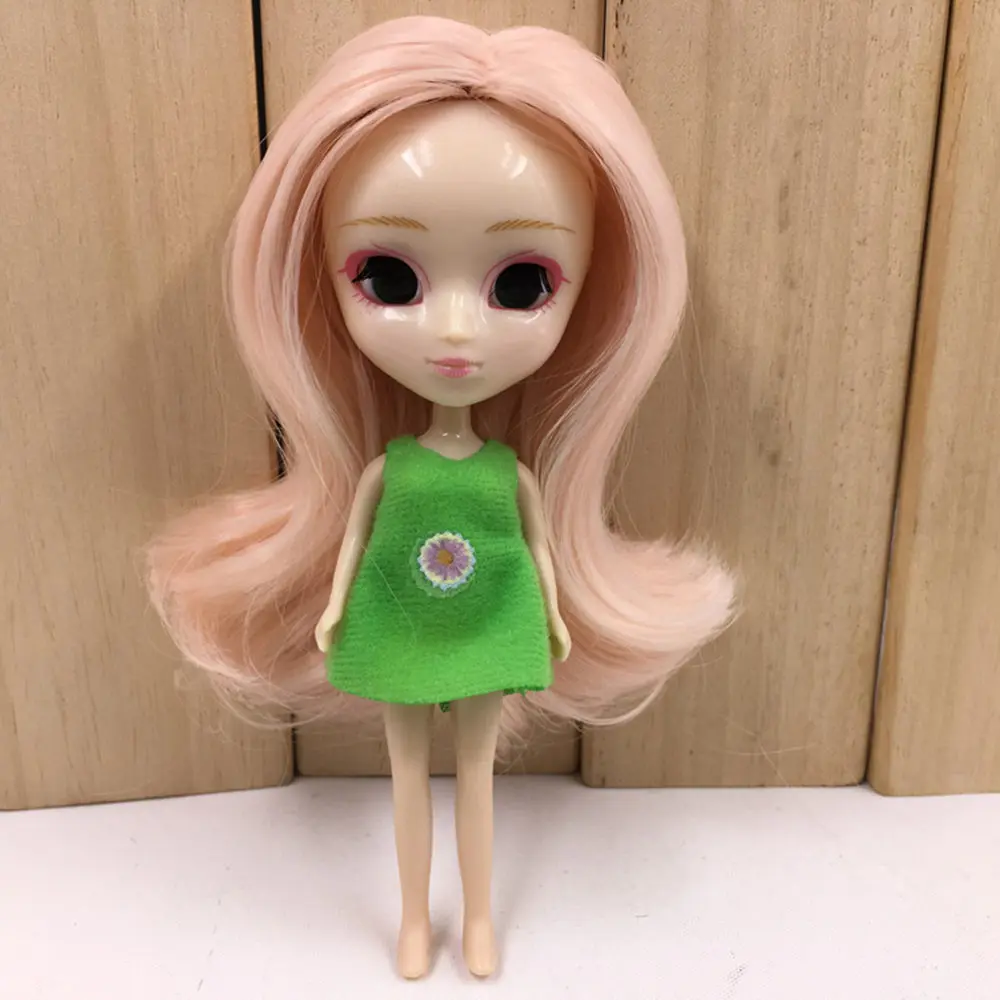 Pullip мини Блит куклы 10 см DIY ню куклы 10 см милые длинные волосы - Цвет: pullip nude doll