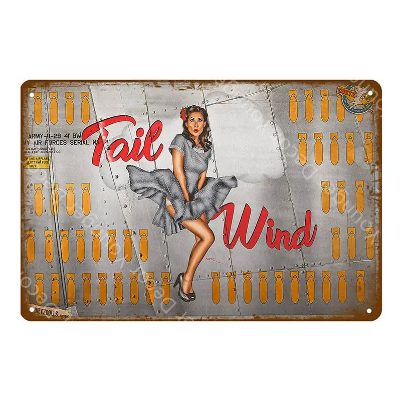Русская леди сексуальная девушка с собакой Мотоцикл Винтажные металлические