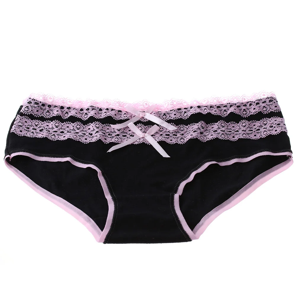 1 шт., хит, женский сексуальный кружевной с бантом, нижнее белье, женские хлопковые мягкие трусики, многослойные трусы для девочек, модные трикотажные шортики для сна