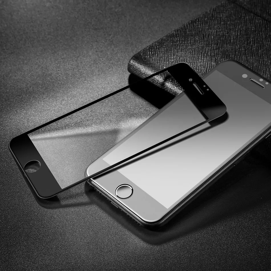ROCK Защитная пленка для экрана из закаленного стекла для iPhone 8, 7, 6, 6s Plus, 0,23 мм мягкая 3D изогнутая Защитная пленка для полного покрытия из закаленного стекла