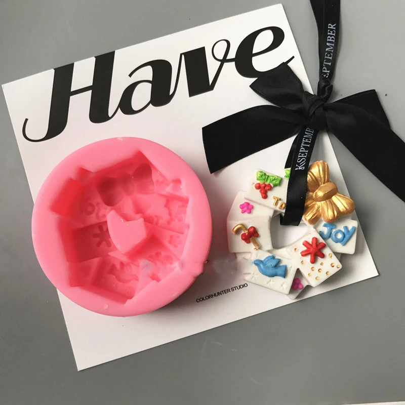 Силиконовые формы Рождество мыло Diy Fondant (сахарная) силиконовые свечи аромат