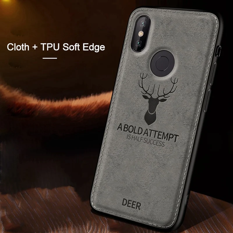 Роскошный мягкий чехол из ТПУ с текстурой ткани для Xiaomi Redmi Note 7 5 6 Pro силиконовый